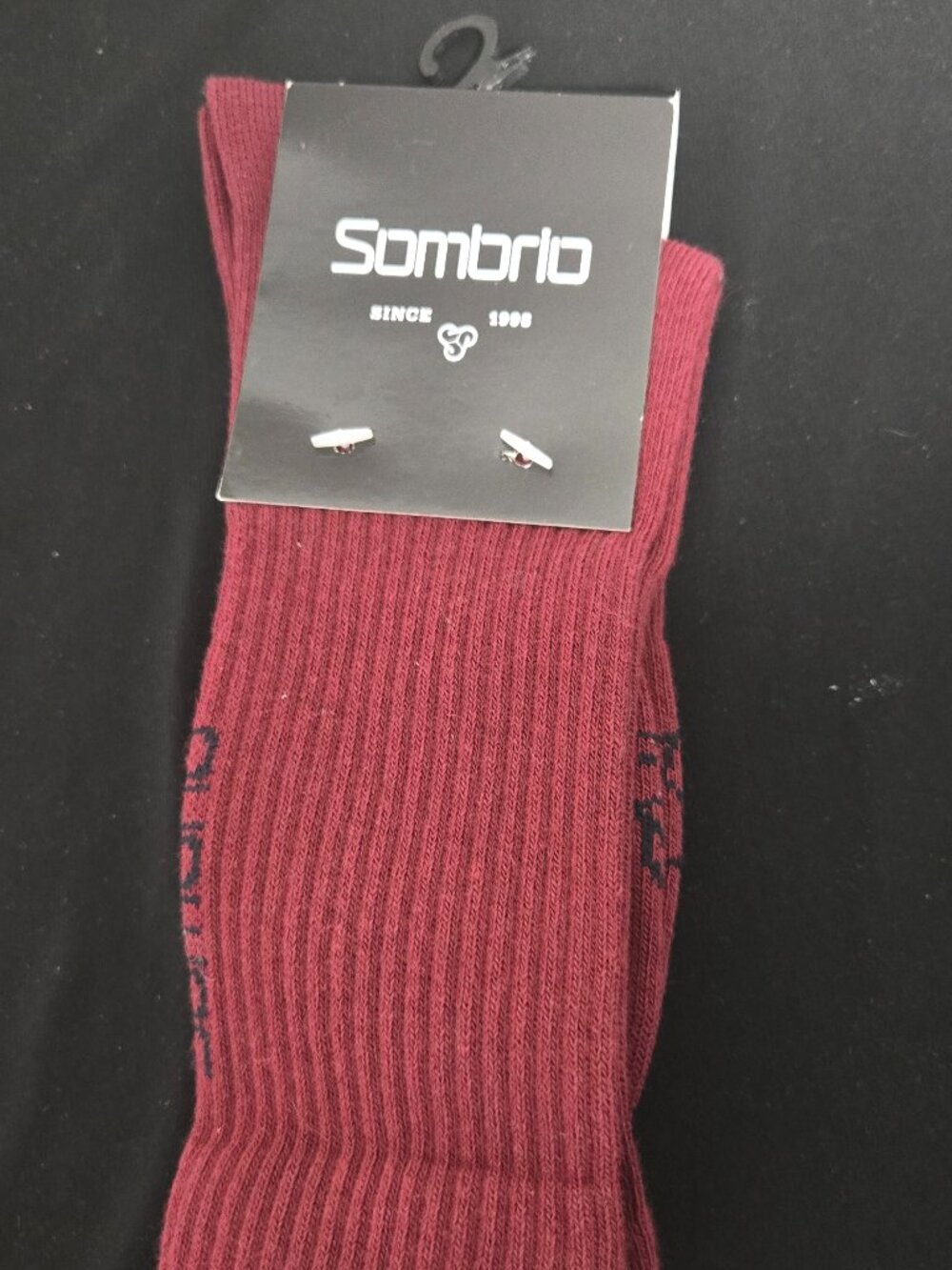 Sombrio Roost Bamboo Cycling Socks – Burgundy – S/M – NEW With Tags